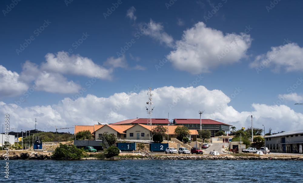 Fototapeta premium Harbour Tour of Willemstad Port Curacao 