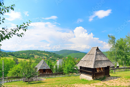 Sirogojno, Serbia, medieval old traditional village