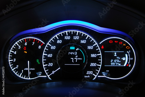 Obraz na plátně car illuminated dashboard