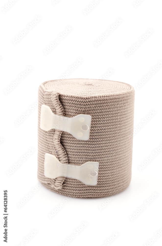 Elastic bandage isolated white background Elastic bandage isolated white background
