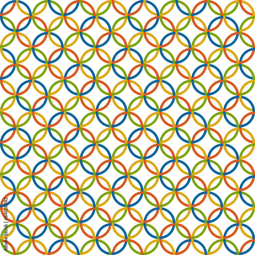 Naklejka premium farbiger Kreise Hintergrund - endlos