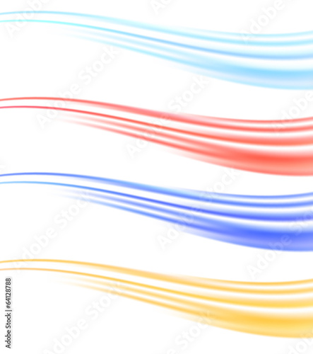 Colorful abstract swoosh wave dividers collection