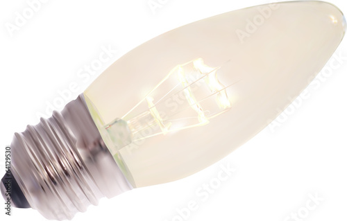 illustration with isolated glowing lamp