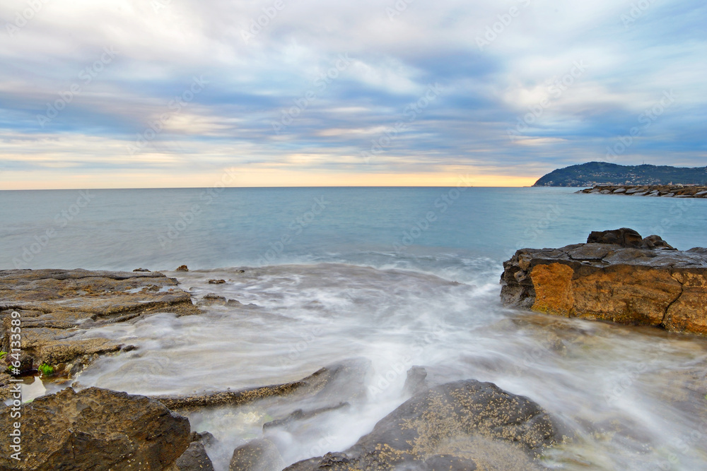 Coastline at dusk Coastline at dusk