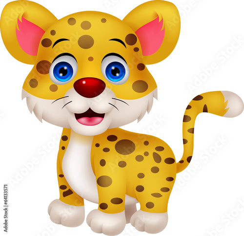 Funny leopard cartoon