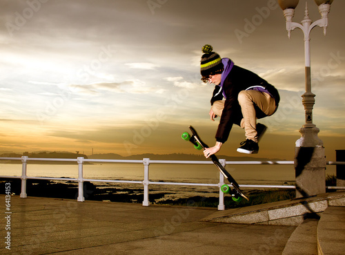 teen skateboarder