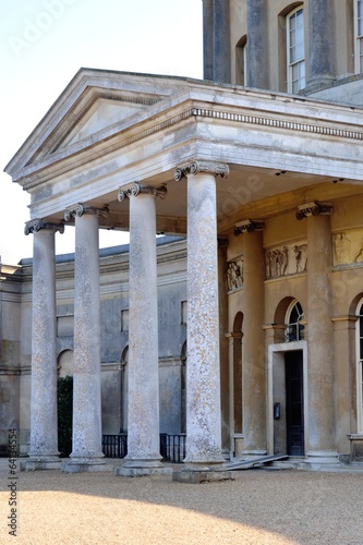 Classical door entrance in portrait view photo