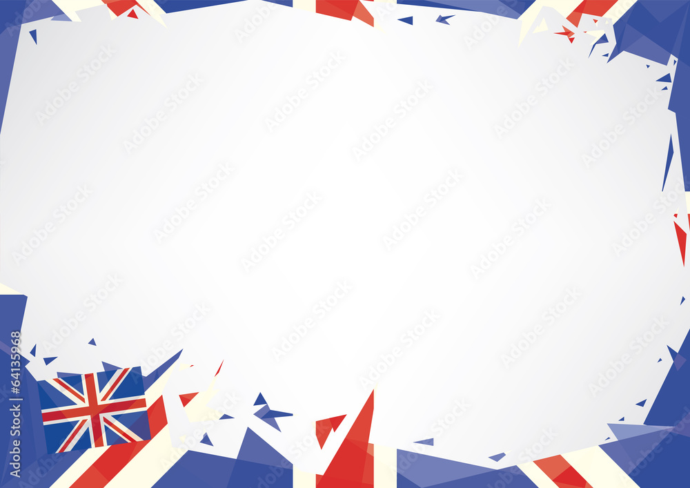 Obraz premium Horizontal poster origami of UK