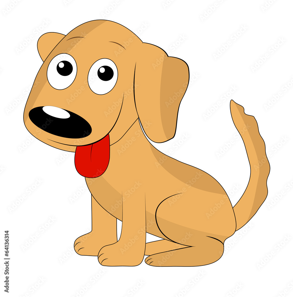 merry dog on a white background merry dog on a white background