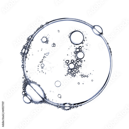 Abstract bubbles over white background