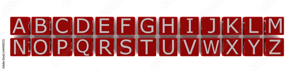 realistic 3d render of letters