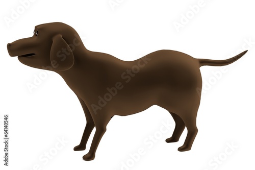 realistic 3d render of dog