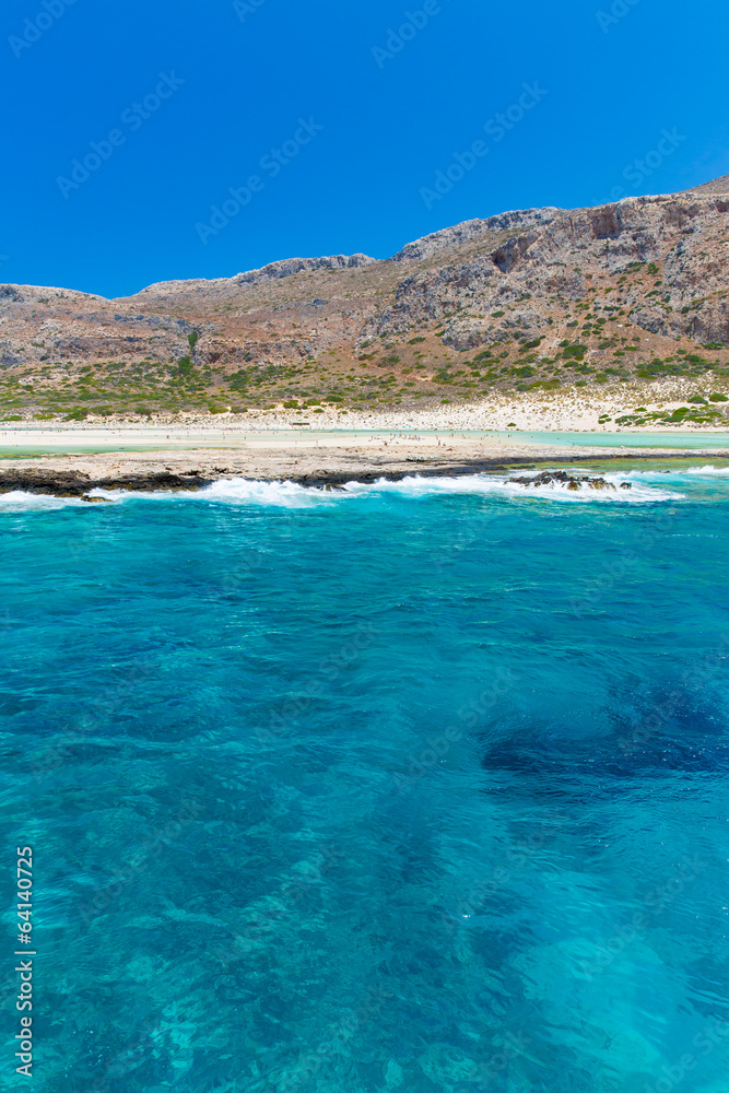 Balos beach. View from Gramvousa Island, Crete