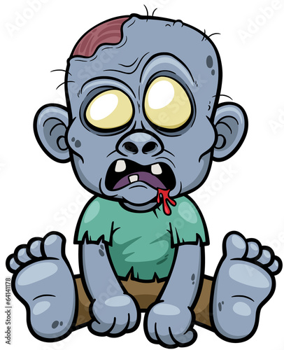 Vector illustration of Cartoon zombie