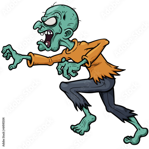 Vector illustration of Cartoon zombie