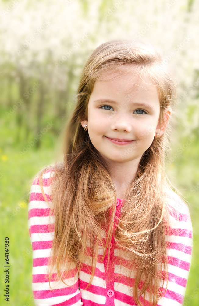 Portrait of adorable smiling little girl Portrait of adorable smiling little girl
