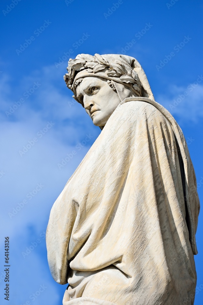 Statue von Dante Alighieri in Florenz