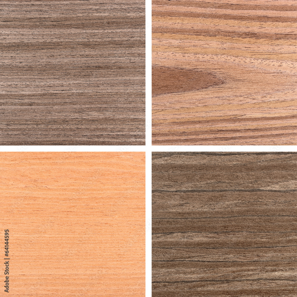 Obraz premium Set of four wooden texture backgrounds