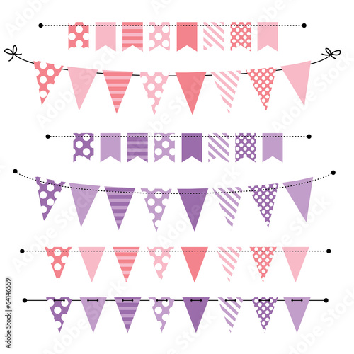 Blank banner, bunting or swag templates