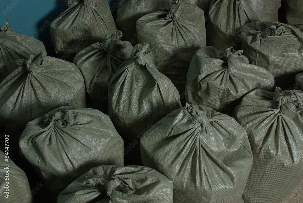 Many green bags Many green bags