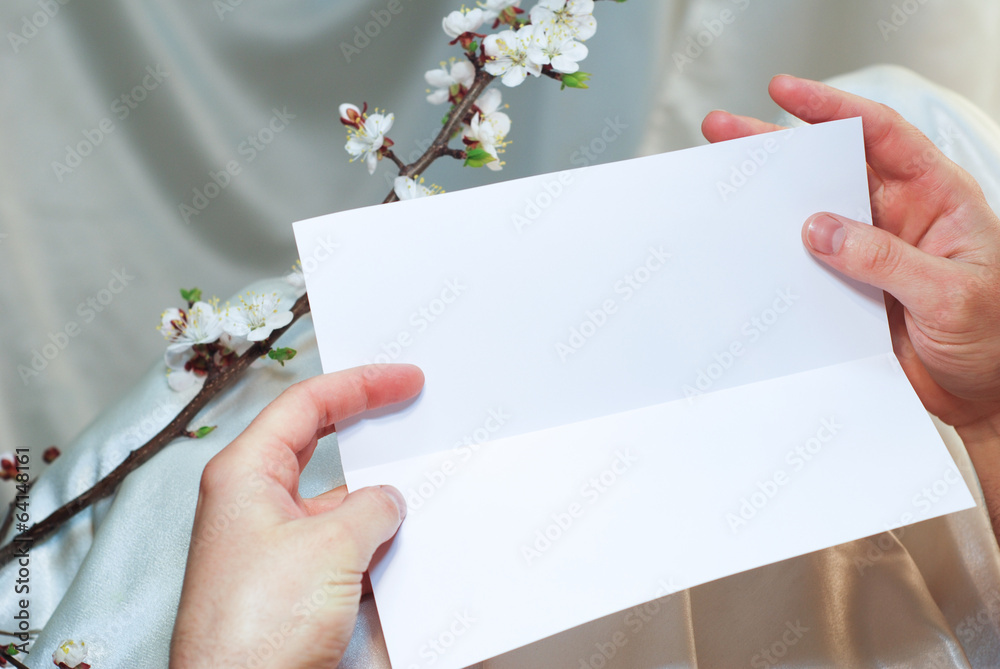postcard in hand template