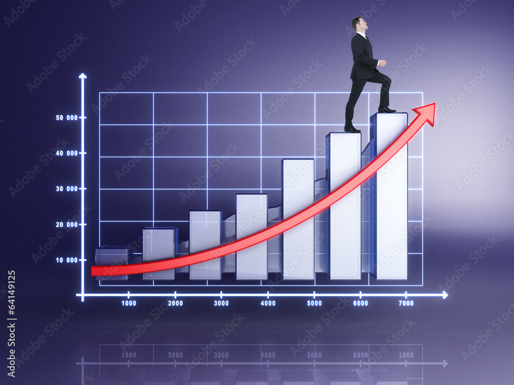 businessman in suit rising up businessman in suit rising up