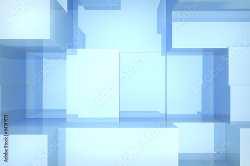 blue cubes background