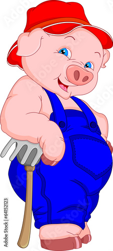 funny pig carttoon