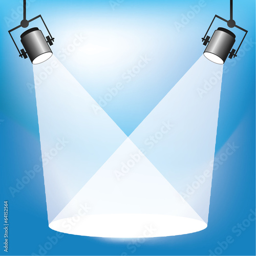 Spotlights with copy space for own text or graphics