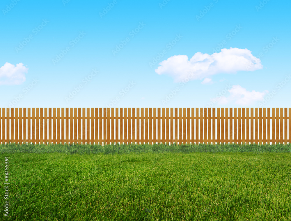 wooden garden fence