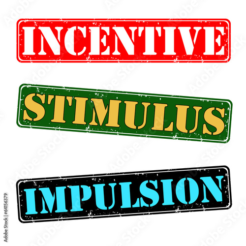 Incentive, stimulus, impulsion stamps