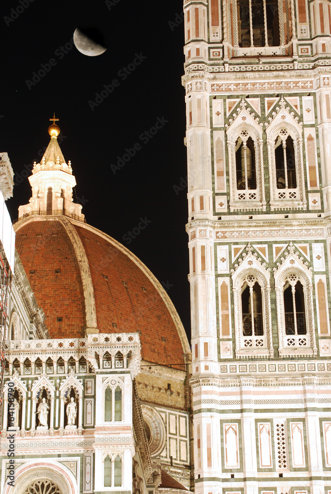 Obraz premium In Florence, in one night with the moon - Florence - Tuscany - I