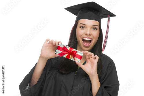 Female Graduate Holding Sta...