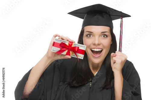 Female Graduate Holding Sta...
