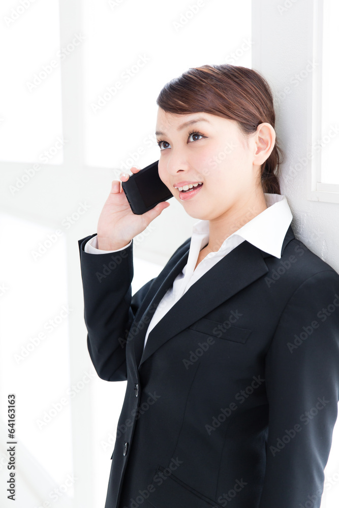 asian businesswoman talking in the office asian businesswoman talking in the office