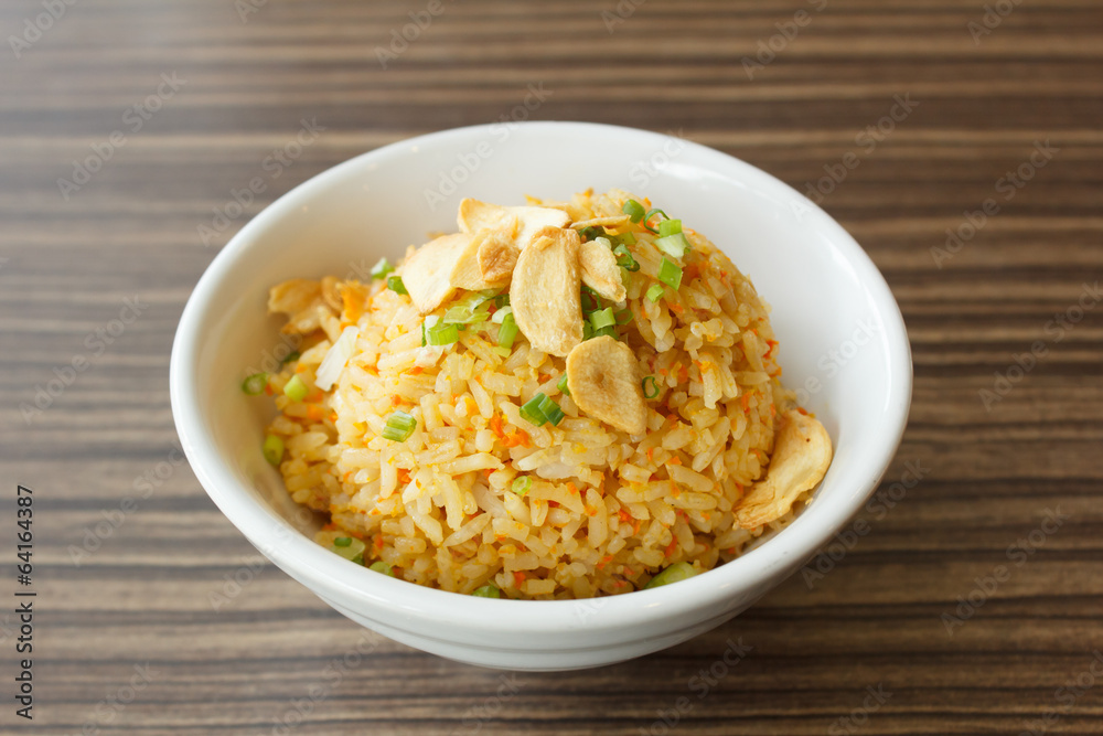 Fried rice with garlic Fried rice with garlic
