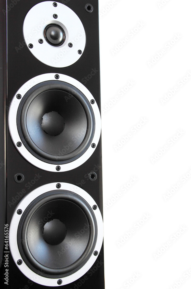 Black audio speakers Black audio speakers