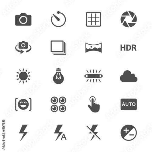 Photography flat icons