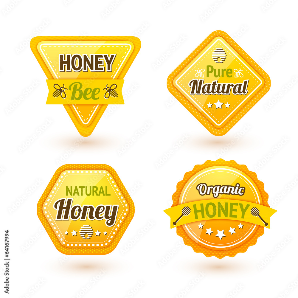 Obraz premium Honey labels set