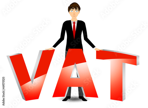 Vat payable cartoon vector on a white background