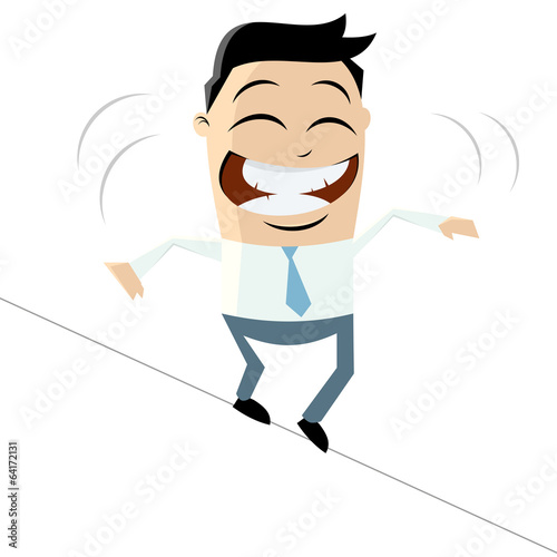hochseil balance ausgleich business mann