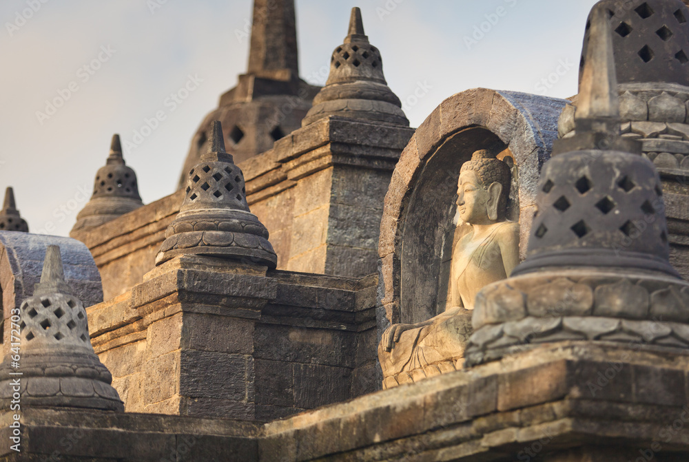 Buddha statute in buddhist temple Banjar, Bali, Indonesia