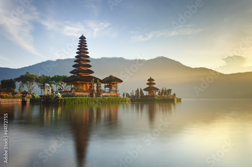 Ulun Danu temple on Bratan lake, Bali, Indonesia photo