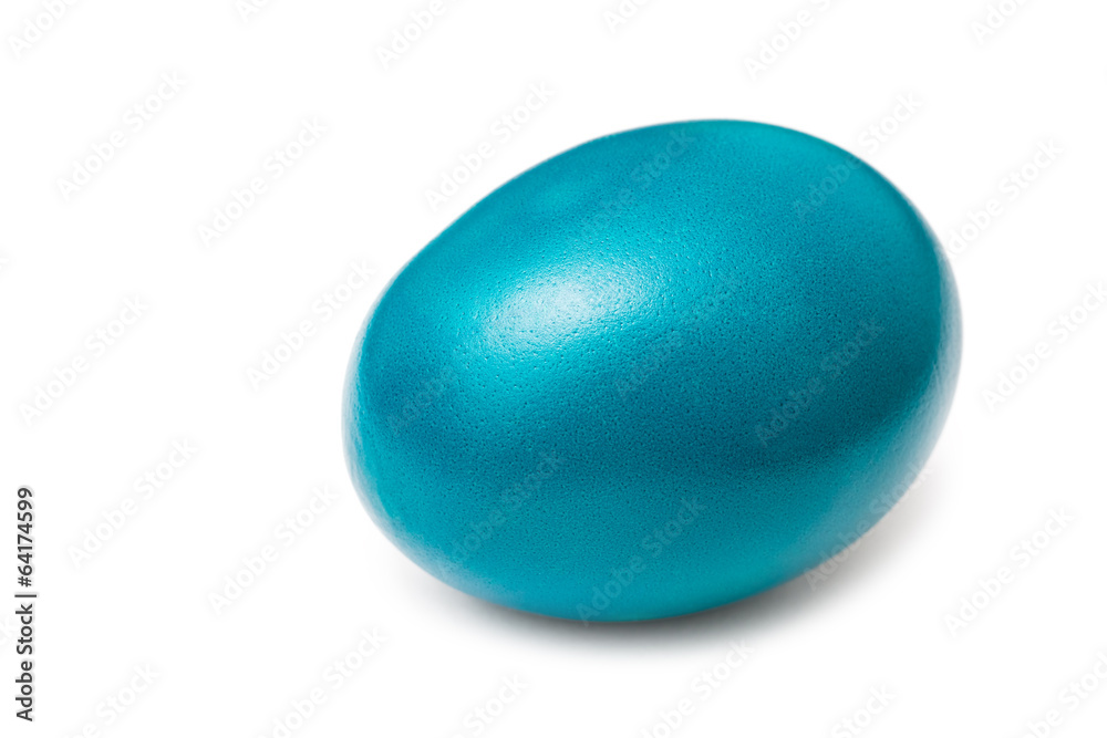 Blue Easter Egg Isolated On White Blue Easter Egg Isolated On White