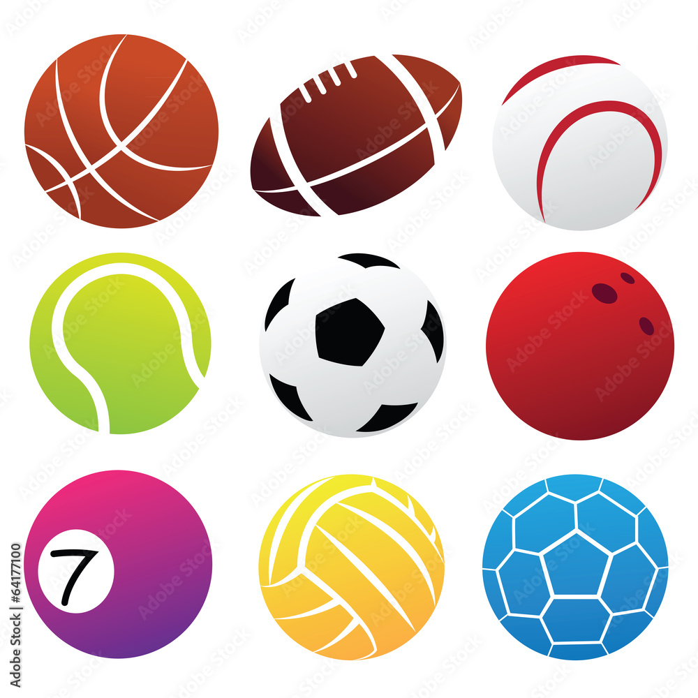 Obraz premium Sport Balls Icon Set