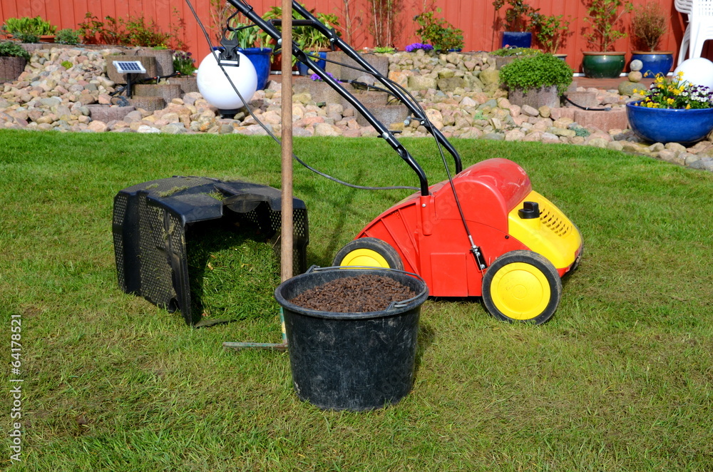 Fototapeta premium Rasen Pflege