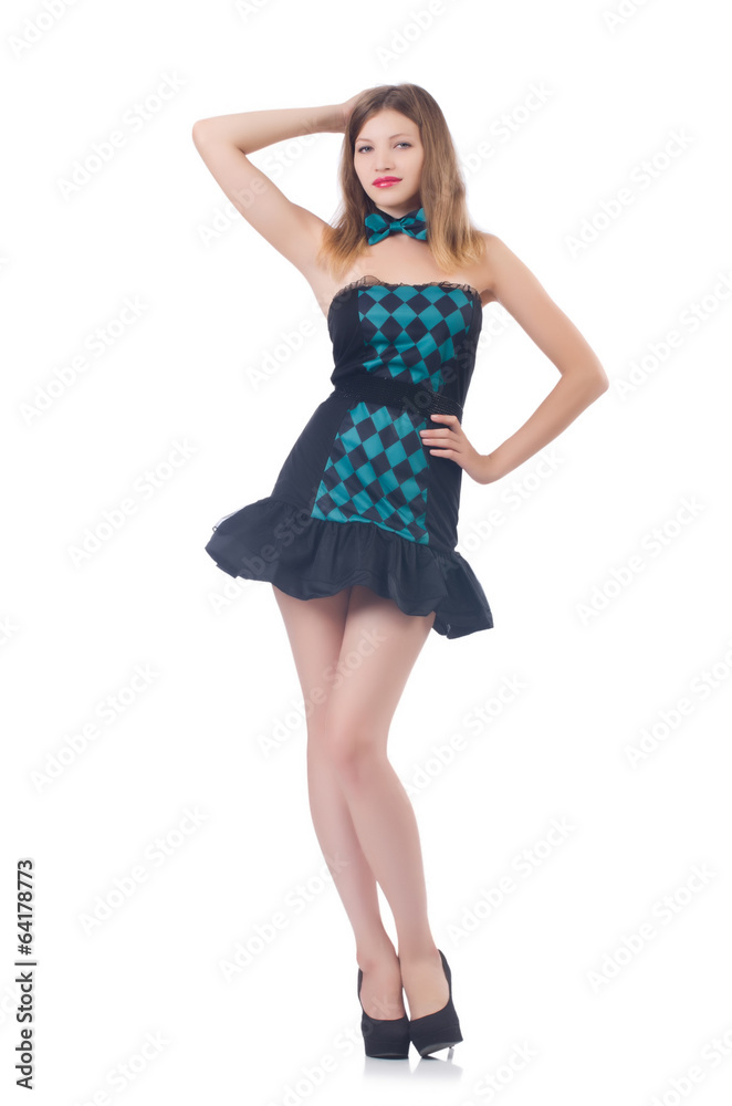 Young pretty woman isolated on white Young pretty woman isolated on white