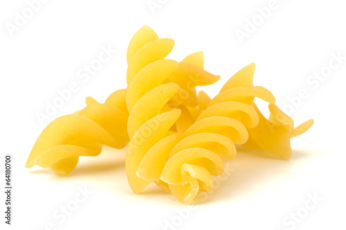 Egg pasta isolated on white background