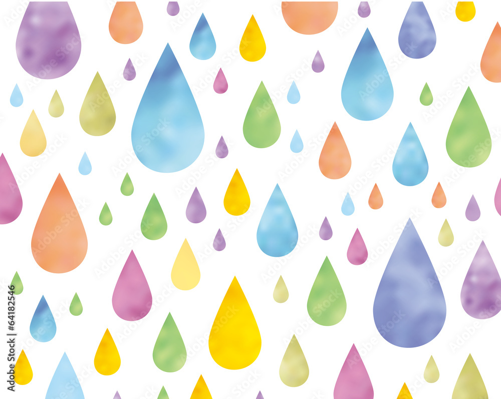 雨 水玉模様 水彩イメージ素材 Stock Vector Adobe Stock