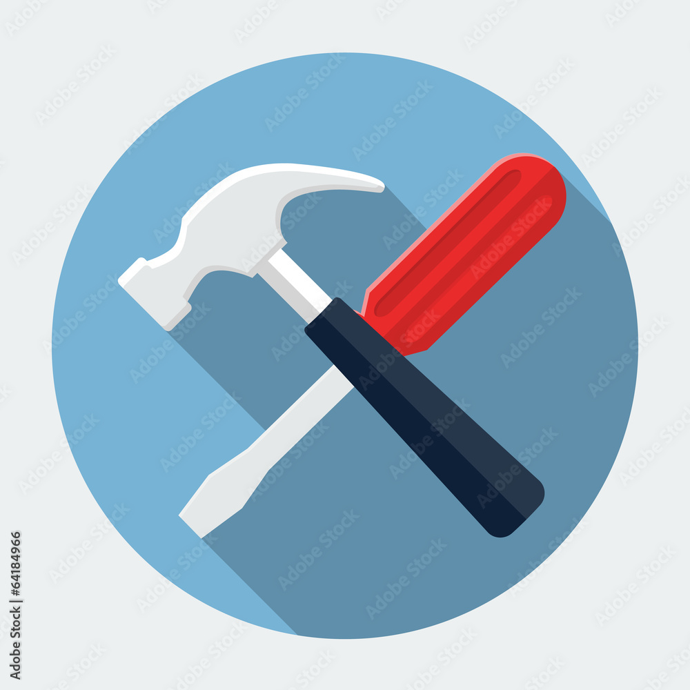 Screwdriver And Hammer,Settings Icon